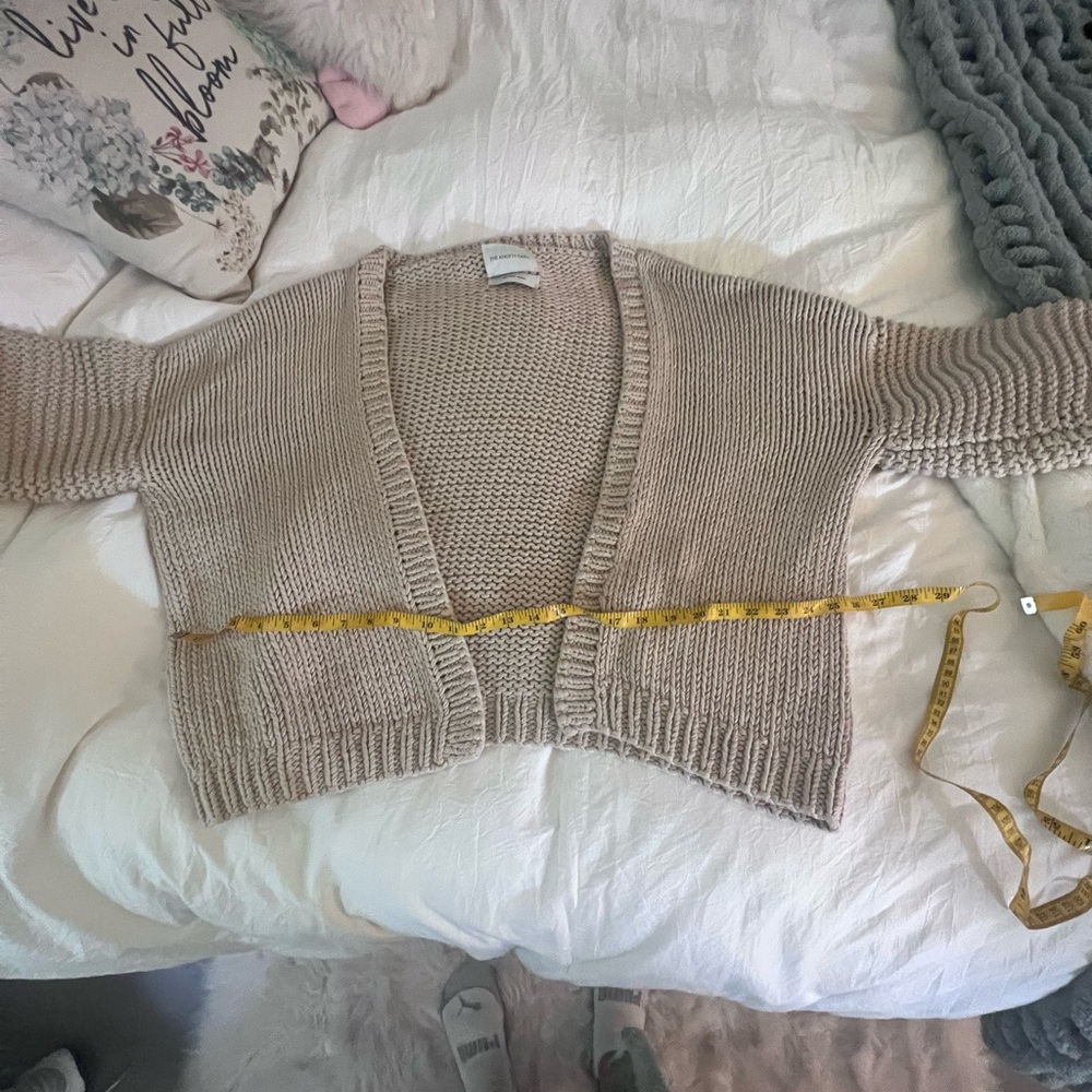 Chunky hand knit oversized cotton cardigan